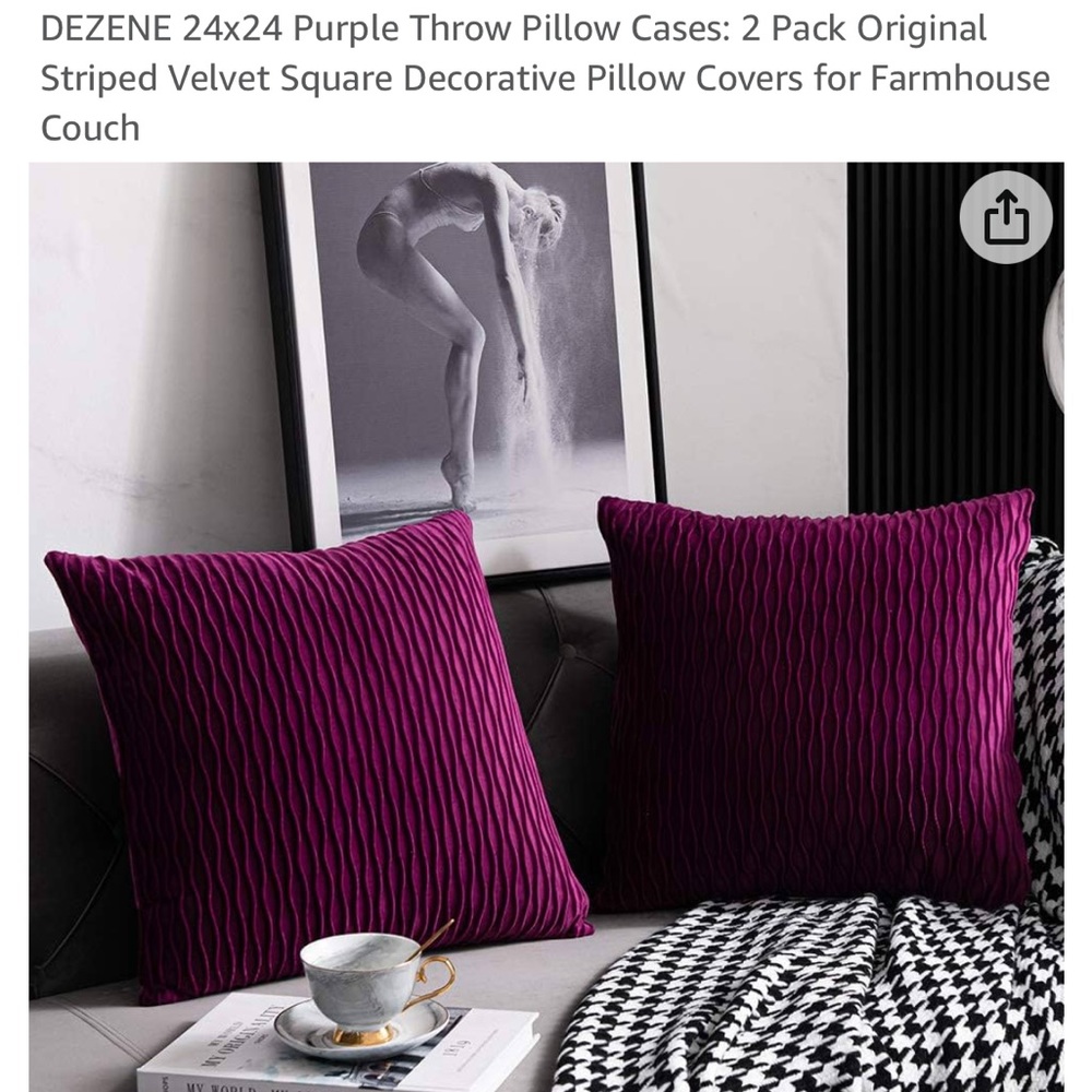 Velvet Throw Pillow Covers - set of 2